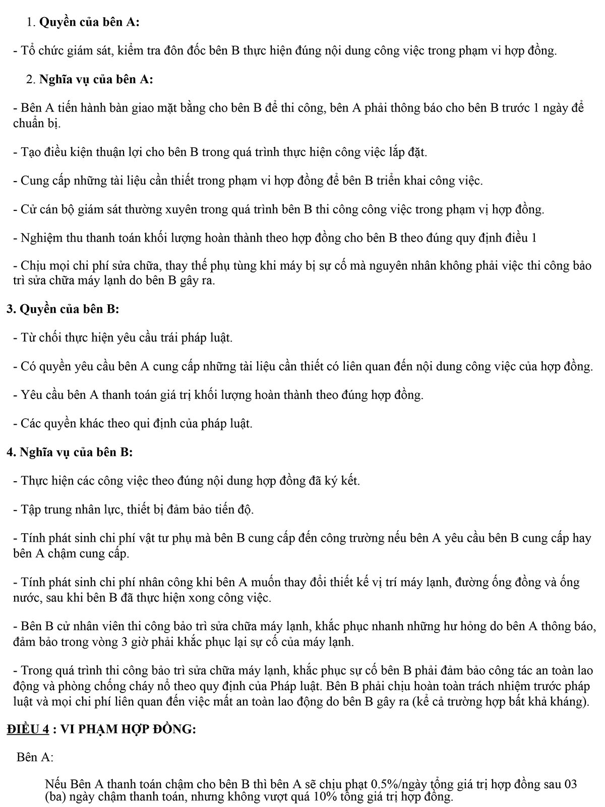 Hợp đồng bảo trì máy lạnh trang 3