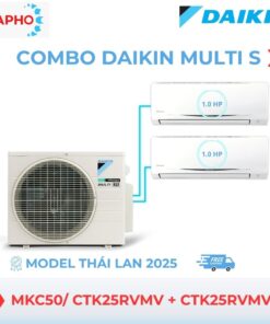 Combo Điều hòa Daikin Multi S MKC50/ 1.0HP +1.0HP Model Thái lan