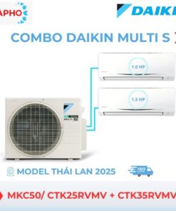 Combo Điều hòa Daikin Multi S MKC50/ 1.0HP +1.5HP Model Thái lan