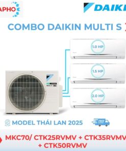 Combo Máy lạnh Daikin Multi S MKC70/ 1.0HP +1.5HP + 2.0HP Model Thái lan